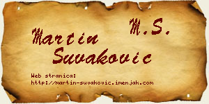 Martin Šuvaković vizit kartica
